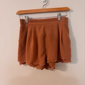 Costa Blanca High Waist Scalloped Shorts Peach Size XS GUC